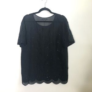 ⭐️ Madewell Broadway & Broome silk eyelet blouse